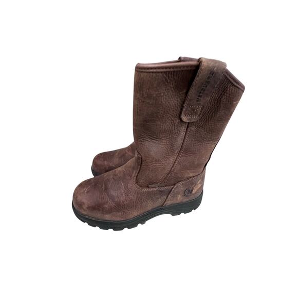 HyTest MetGuard Pull On Work Boots Brown Leather Oil Resistant ASTM 10W main image 6